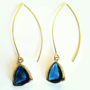 Sapphire Marquise Dangle Earrings