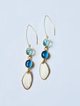 Sea Blue Crystal Sleek Earrings