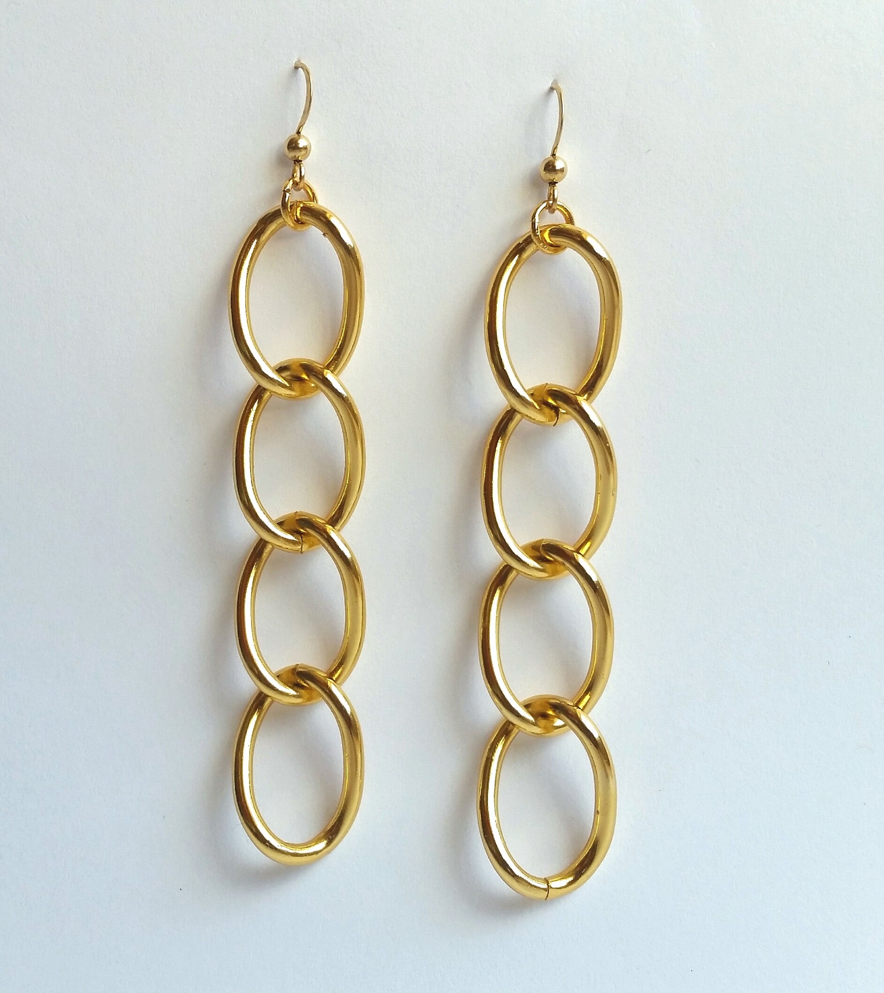 Gold Chain Loop Earrings