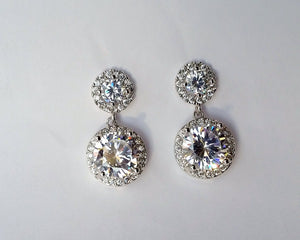Cubic Zirconia Pave Earrings