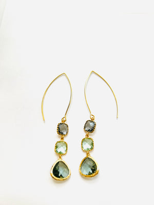 Black Diamond Crystal Marquis Earrings