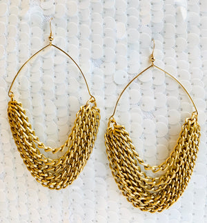 Boho Gold Hoop Earrings