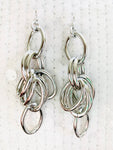 Silver Chunky Chain Tassel Earrings
