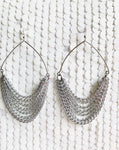 Boho Silver Hoop Earrings