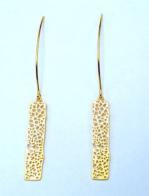 Matte Gold Bohemian Dangle Earrings