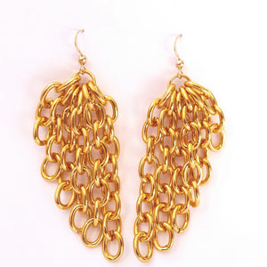 ANGEL WINGS Gold Chain Earrings