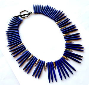 Lapis Spike Necklace